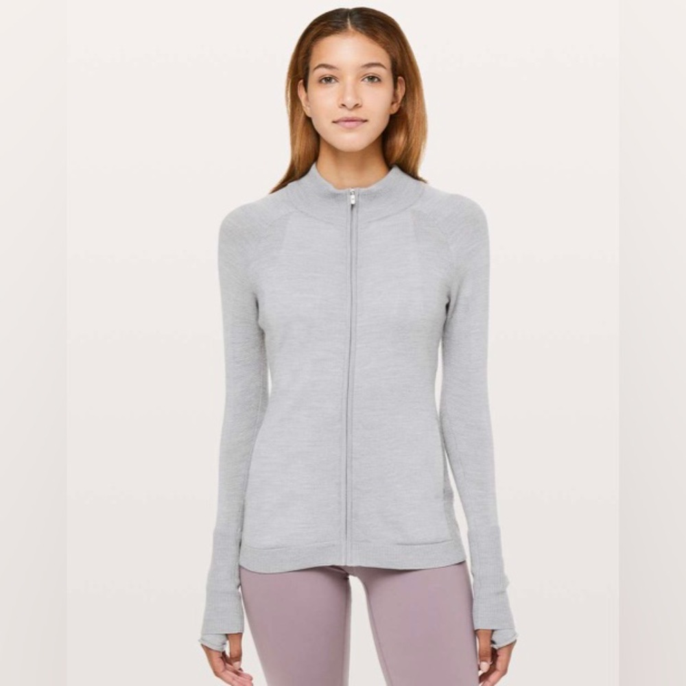 Lululemon Time To Thrive Jacket
Color: Heathered Silver Size: 4